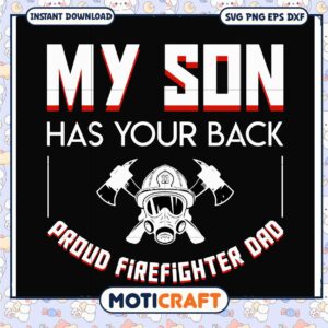 Proud Firefighter Dad SVG