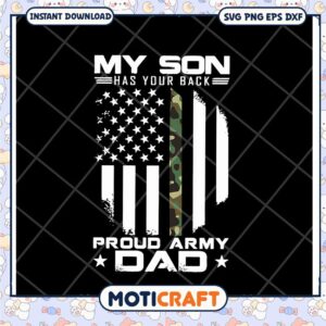 Proud Army Dad SVG, My Son Has Your Back