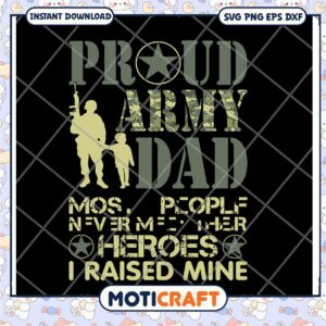 Proud Army Dad Design SVG for Military Family Appreciation