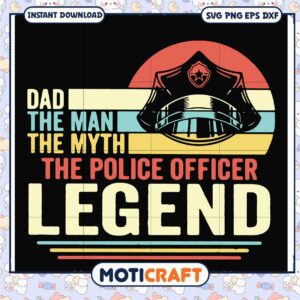 Police Officer Dad SVG Cut File
