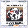 Patriotic Dog Dad SVG Cut File