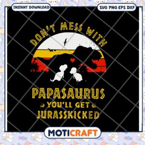 Papasaurus SVG Jurassic Dad Design