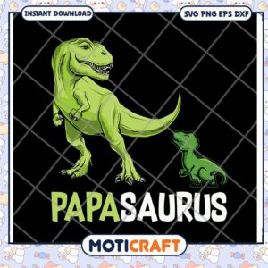 Papasaurus SVG Dinosaur Dad Design