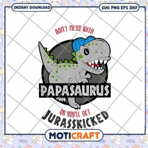 Papasaurus SVG Cut File