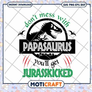 Papasaurus Jurassic SVG Cut File