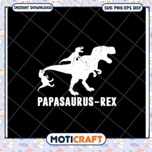 Papasaurus Rex Dinosaur SVG for Fun Family Designs Online