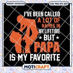 Papa SVG My Favorite Name SVG Cut File