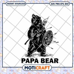 Papa Bear SVG Instant Download