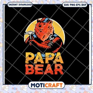 Papa Bear SVG Design for Dads Who Love the Outdoors