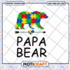 Papa Bear Autism Puzzle SVG Cut File 1 Papa Bear Autism Puzzle SVG Cut File