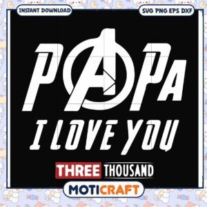 Papa Avengers SVG Cut File