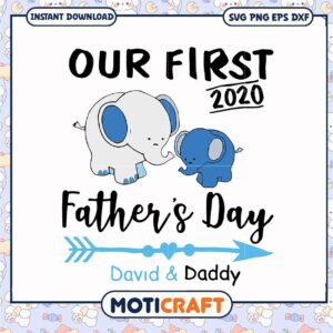 Option 1 (Focus on year) 2020 Fathers Day SVG Cut File
