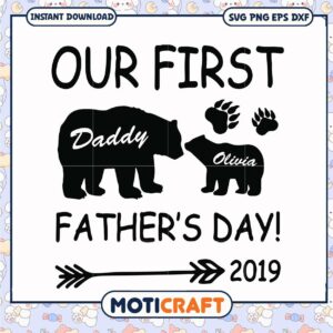 Option 1 (Focus on Father's Day) Fathers Day SVG Bear Family 2019 Option 1 (Focus on Father's Day) Fathers Day SVG Bear Family 2019