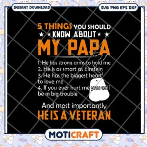 My Papa Veteran SVG Cut File