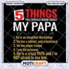 My Papa SVG 5 Funny Things About Him
