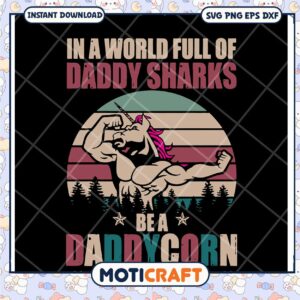 Muscle Unicorn Daddycorn SVG Cut File
