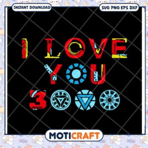 Love You 3000 SVG Design for Infinite Possibilities Download