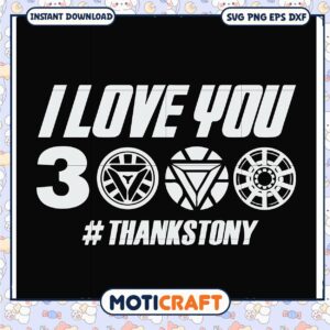Love You 3000 SVG Design for Fans and Crafting Projects