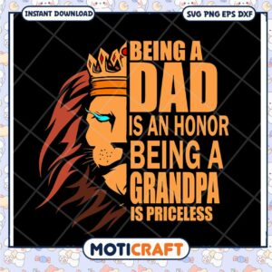 Lion Dad Grandpa SVG Cut File
