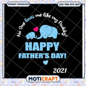 Happy Fathers Day SVG Elephants