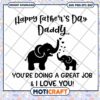 Happy Fathers Day Daddy Elephants SVG 2 Happy Fathers Day Daddy Elephants SVG