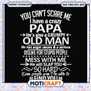 Grumpy Papa SVG, Funny Father's Day Design