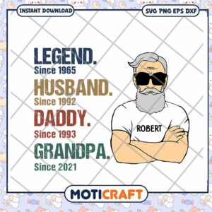 Grandpa SVG Legend Husband Daddy Design