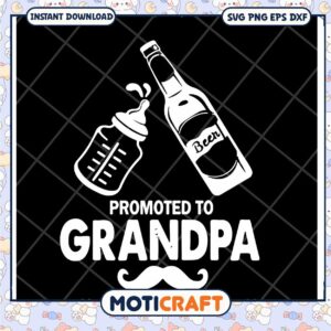 Grandpa Promoted SVG Cut File