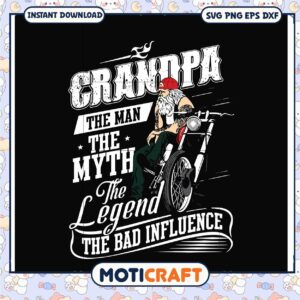 Grandpa Biker SVG The Man The Myth The Legend