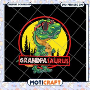 Grandpa Dinosaur SVG Cut File