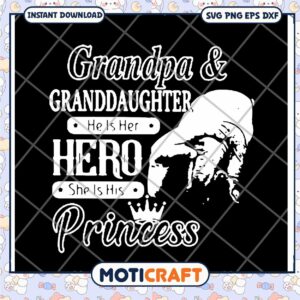 Grandpa & Granddaughter SVG Cut File