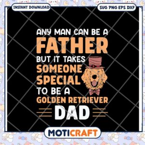 Golden Retriever Dad SVG Cut File