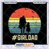 Girl Dad SVG Retro Sunset Silhouette 1 Girl Dad SVG Retro Sunset Silhouette