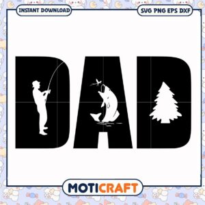 Fishing Dad SVG Cut File