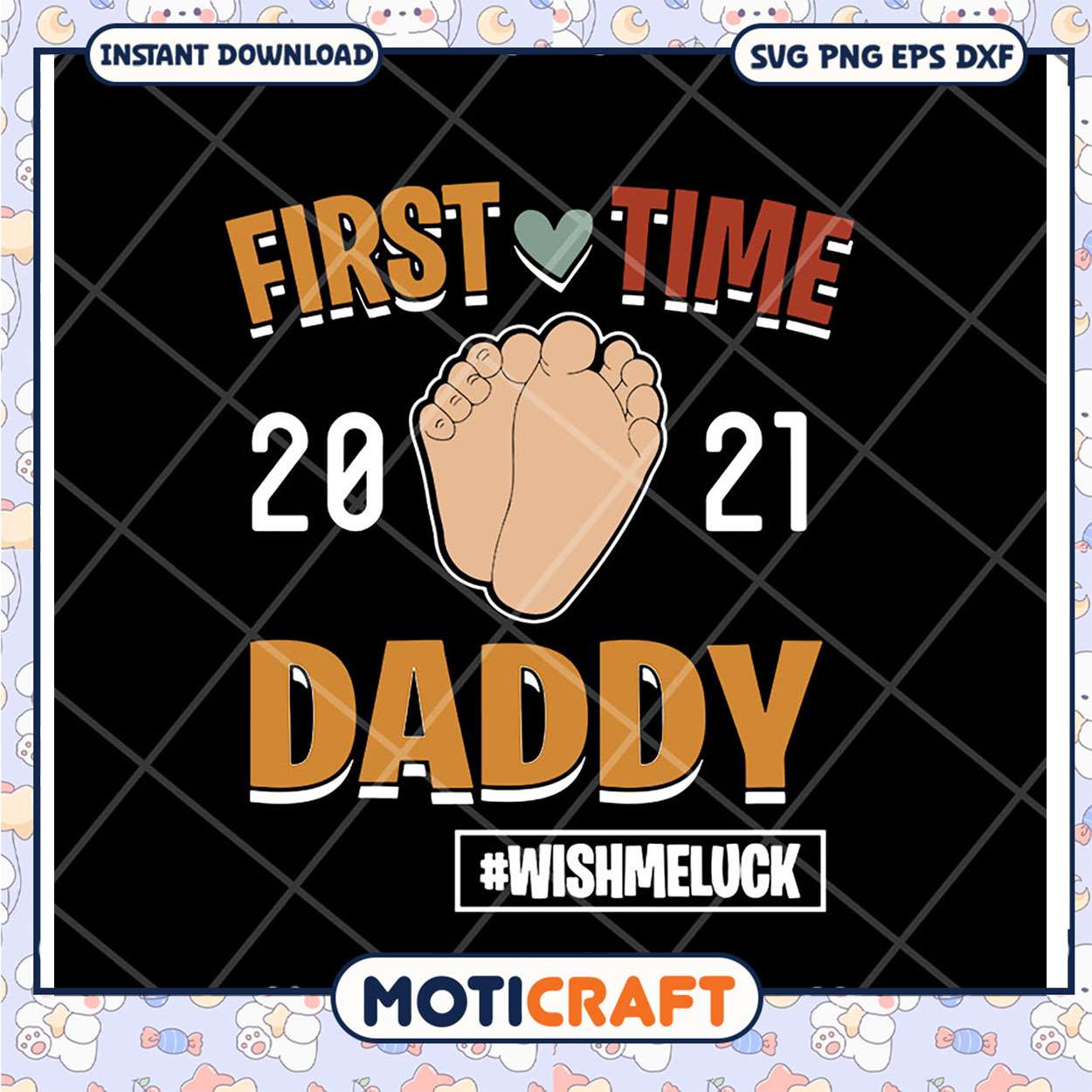 First Time Daddy SVG Design for New Dads and Baby Celebrations First Time Daddy SVG Design for New Dads and Baby Celebrations