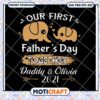 First Fathers Day Together SVG Elephants