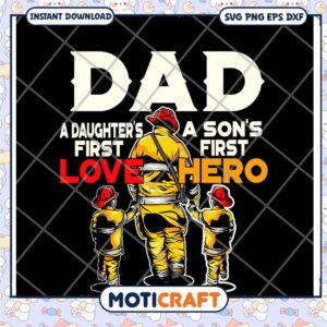 Firefighter Dad SVG