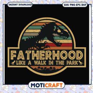 Fatherhood SVG Dinosaur Retro Design
