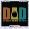 Dad SVG Teacher Myth Legend Design