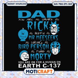 Dad Like Rick & Morty SVG Cut File