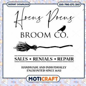 Hocus Pocus Broom Co Sales Rentals Repair Svg