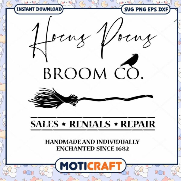 Hocus Pocus Broom Co Sales Rentals Repair Svg, Hocus Pocus Svg