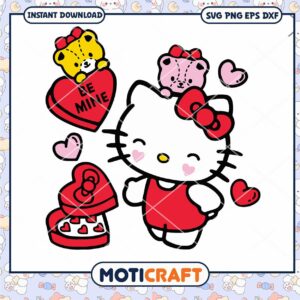 Hello Kitty Be Mine Candy Svg