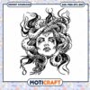 Goddess Medusa Svg, Medusa face Svg, Medusa outline Svg