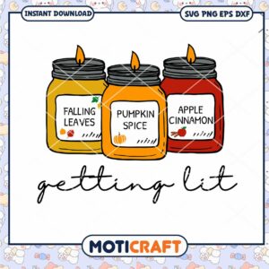 Getting Lit Fall Candles Svg