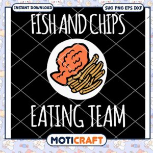 Fish and Chips Eating Team Svg