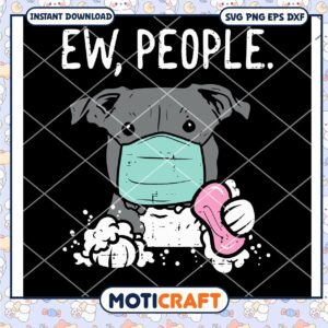 Ew People French Bulldog Mask Gray dog Svg