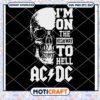 Skull Im On The High Way To Hell Ac DC Svg, half skull svg