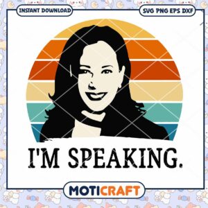 Retro women I'm Speaking Svg