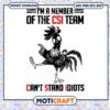 I'm A Member Of The CSI Team Can't Stand Idiots Svg, rooster svg